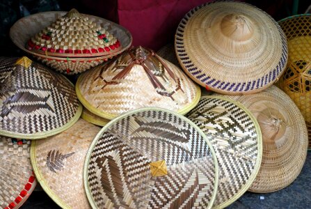 Conical rice paddy photo