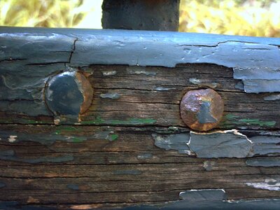 Ancient bank close-up