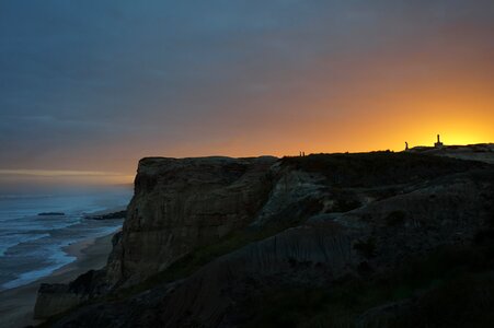 Ocean beach dawn beautiful landscape photo