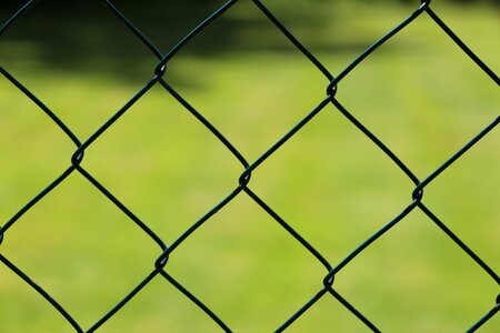 Green braid garden fence photo