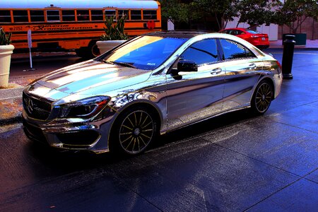 Chrome luxury sports car photo