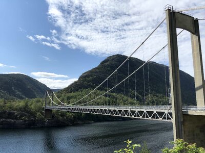 National Park suspension bridge landscape