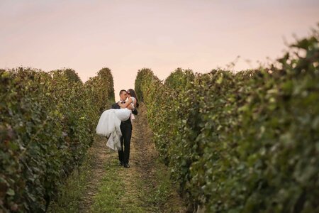 Bride groom hilltop