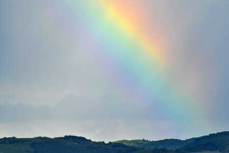 Moisture rainbow mountain