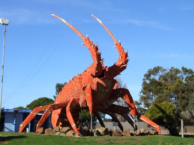 Giant locust sculpture