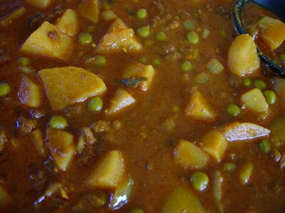 Curry dark food