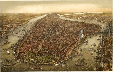 Map old bird's eye view