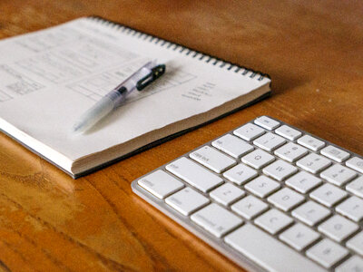 Keyboard and Notebook photo