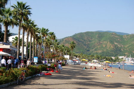 View over the beach of Marmaris in Turkey photo
