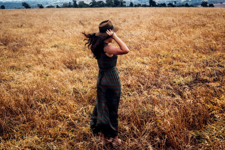 Woman in Field photo