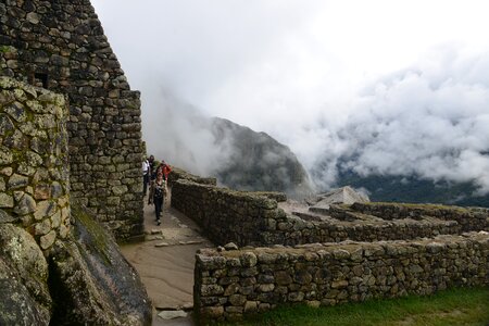 Machu Picchu is a UNESCO World Heritage Site in Peru photo