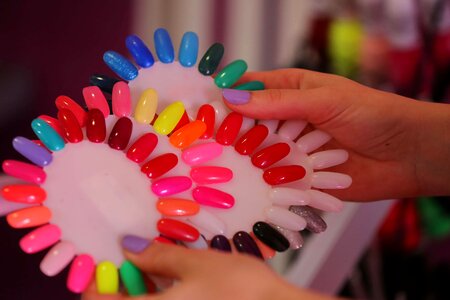 Colorful cosmetics finger