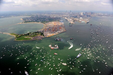 Harbor water ships