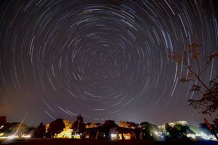 Star trails over Rennobaum park photo