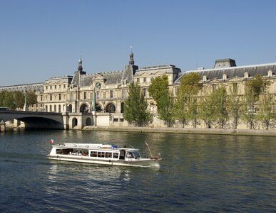 tourist cruise in River Seine Paris photo