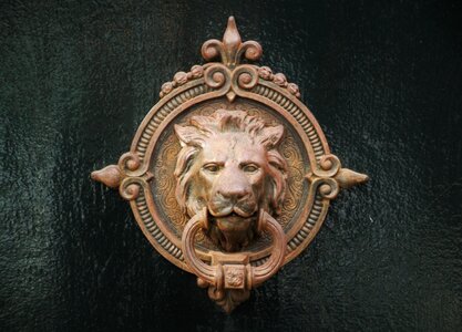 Doorknocker brass metal photo