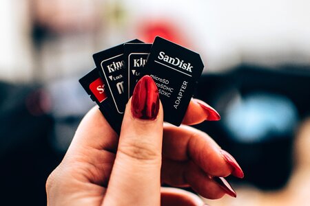 Woman Memory Cards photo