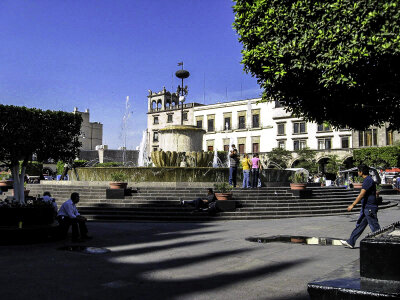 Fountain at Plaza Universidad, Guadalajara, Mexico photo