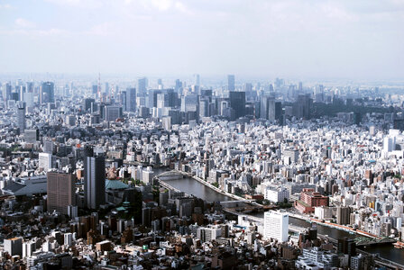 Expansive Tokyo metropolis with buildings, towers, and cityscape, in Japan photo