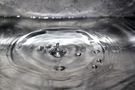 Droplet grey ripples photo