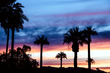 Colorful dusk landscape photo