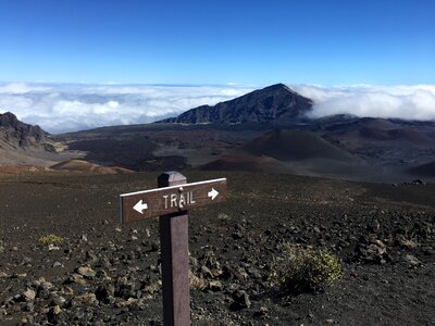 Trail in Haleakala National Park, Maui, Hawaii photo