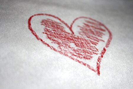 Drawing heart love photo