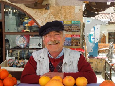 Stall market man