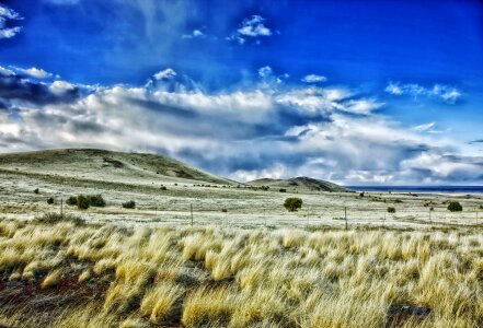 Sky clouds prairie photo