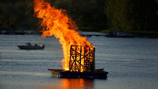 Finnish midsummer the height of summer celebration photo