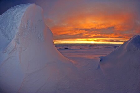 Beautiful icebergs drifting in Iceland photo