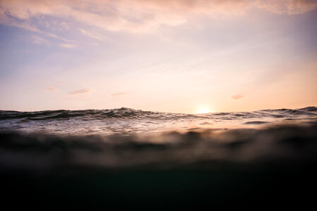 Sunset Calm Waves photo