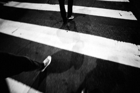 Shoes shadows night photo