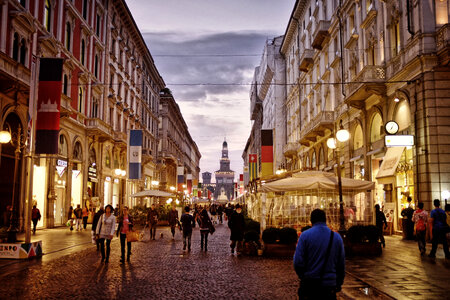 Street in Milan, Italy photo