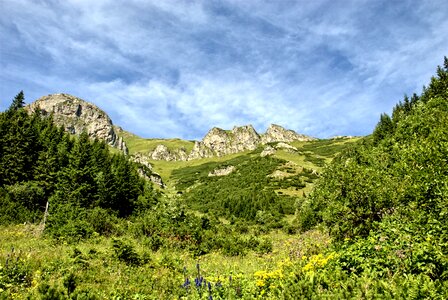 Top view mountains view photo