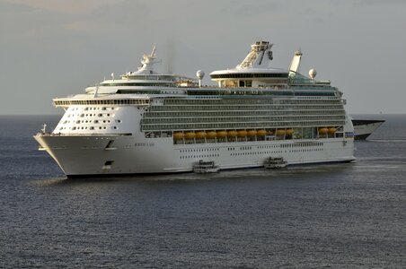 Cruise liner at sea mediterranean sea photo