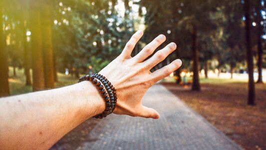 Mens Hand In Park photo