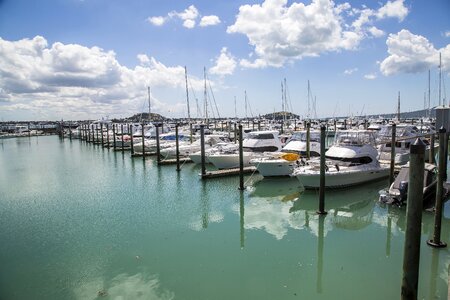 Pier blue sky white cloud