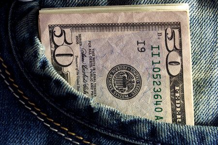 US dollar in the Jeans Pocket photo