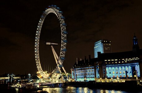 Night blue thames photo