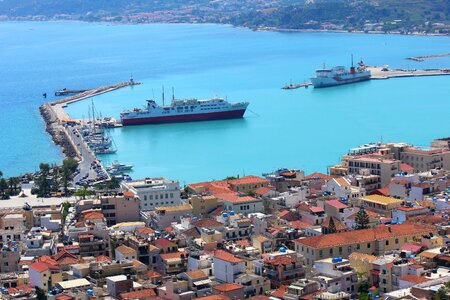 Greece cityscape coastline photo