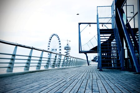 Architecture beach bridge photo