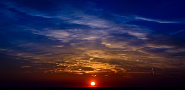 Afterglow clouds colorful photo