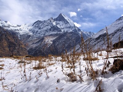 Mountains snow landscape
