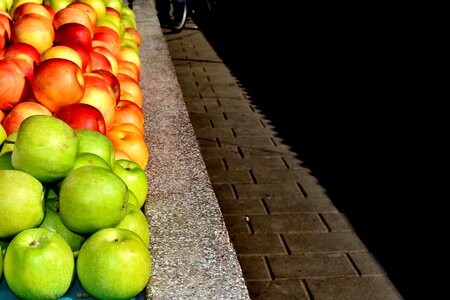 Apples colorful market photo