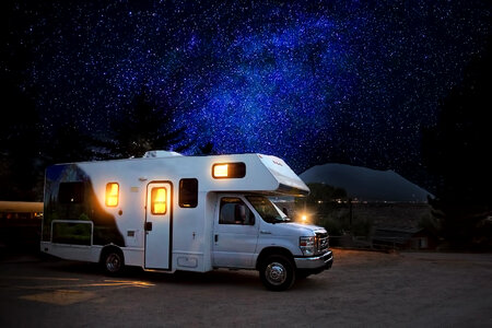 Starry Skies above the camper car