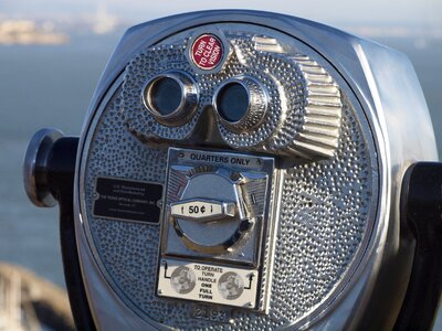 Coins telescope view wanderlust photo