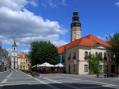 Town Hall and Main Square in Zielona Gora