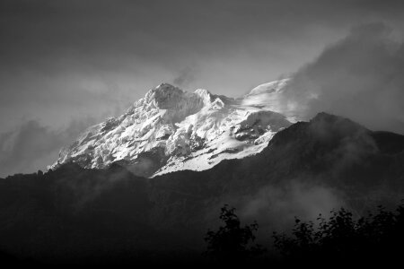 Snowcapped Mountain Peak photo
