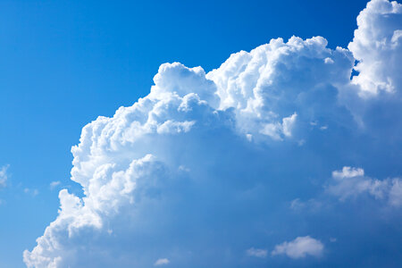 Large Cloud in Blue Sky photo